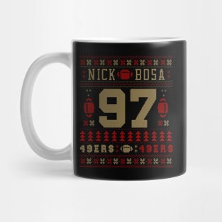 Nick Bosa Ugly Sweater Christmas Pattern Mug